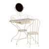 Italian dressing table with chair in painted iron