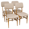 4 Italian design chairs in gray fabric