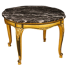 Lacquered and gilded Spanish table with marble top