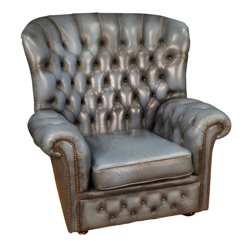 English leather armchair