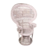 Italian white wicker armchair