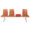 3 seats bench with metal table