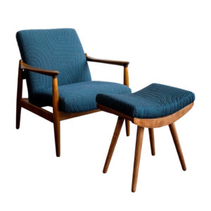 Vintage GFM-64 Armchair & Ottoman Set by Edmund Homa, 1960s