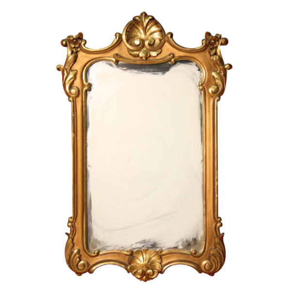 Sculpted and gilded Italian mirror