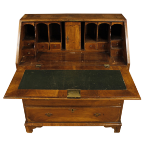Antique English bureau in inlaid wood from 19th century