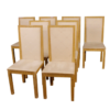 8 lacquered and painted Italian chairs