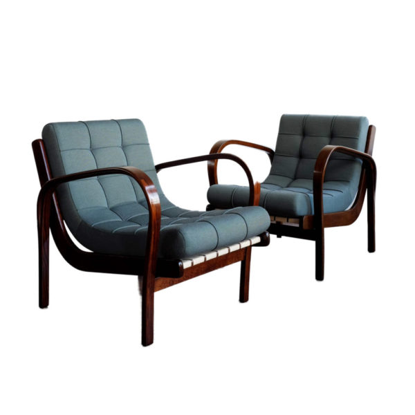 Vintage Armchairs by Koželka & Kropáček for Interier Praha, 1940s, Set of 2