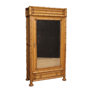French wardrobe in fake bamboo with mirror