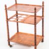 Danish Bobbin Trolley with blocked wooden pattern.