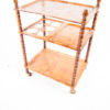 Danish Bobbin Trolley with blocked wooden pattern.