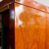 Small Mid-Century Czechoslovakian Glass & Wood Cabinet, 1960s