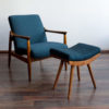 Vintage GFM-64 Armchair & Ottoman Set by Edmund Homa, 1960s