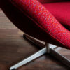 German Fabric and Metal Swivel Chairs, 1960s, Set of 2