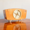 Vintage German Wooden Clock from Weimar, 1960s Vintage German Wooden Clock from Weimar, 1960s