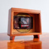 German Wooden Table Clock from Ruhla Electric, 1970s