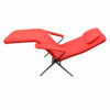 Sunlounger / Deckchair 50s. Red deckchair with black steel frame. Capri couch, Italy 1950s