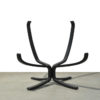 Black Leather Falcon Chair by Sigurd Ressell for Vatne Mobler, 1970s Black Leather Falcon Chair by Sigurd Ressell for Vatne Mobler, 1970s