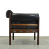 Vintage Dutch Black Leather Rosewood club chairs from Coja, 1960s Vintage Dutch Black Leather Rosewood club chairs from Coja, 1960s