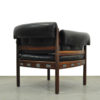 Vintage Dutch Black Leather Rosewood club chairs from Coja, 1960s Vintage Dutch Black Leather Rosewood club chairs from Coja, 1960s