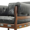 Vintage Dutch Black Leather Rosewood club chairs from Coja, 1960s Vintage Dutch Black Leather Rosewood club chairs from Coja, 1960s