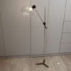 Vintage floorlamp with bulb in glass & details in rosewood - 1960's