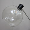 Vintage floorlamp with bulb in glass & details in rosewood - 1960's
