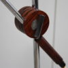 Vintage floorlamp with bulb in glass & details in rosewood - 1960's