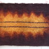 Handmade rya carpet in brown & orange colors - 100% wool - Sweden - 1960's