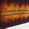 Handmade rya carpet in brown & orange colors - 100% wool - Sweden - 1960's