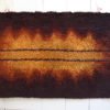 Handmade rya carpet in brown & orange colors - 100% wool - Sweden - 1960's