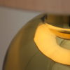 Table lamp in 'golden' glass - produced by Orrefors - Sweden - 1970's