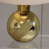 Table lamp in 'golden' glass - produced by Orrefors - Sweden - 1970's