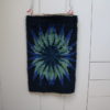 Handmade Rya carpet in blue & green tones - 100% wool - Produced in Sweden- 1960's