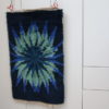Handmade Rya carpet in blue & green tones - 100% wool - Produced in Sweden- 1960's