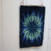 Handmade Rya carpet in blue & green tones - 100% wool - Produced in Sweden- 1960's