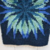 Handmade Rya carpet in blue & green tones - 100% wool - Produced in Sweden- 1960's