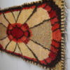 Handmade Rya carpet in yeloow & red tones - 100% wool - Produced in Sweden- 1960's