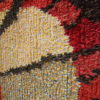 Handmade Rya carpet in yeloow & red tones - 100% wool - Produced in Sweden- 1960's