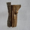 Sculpture in walnut with bark - 'Amazon' - by Claudio Di Placido - France - 1990's