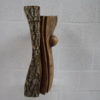 Sculpture in walnut with bark - 'Amazon' - by Claudio Di Placido - France - 1990's