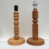 Midcentury Swedish Large Pine Table Lamp Base, 1960s