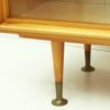 Small Cherry Wood Sideboard With Glass Doors, 1950s