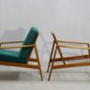 Set of Two Midcentury German Beech Wood Lounge Chairs from Knoll Antimott Set of Two Midcentury German Beech Wood Lounge Chairs from Knoll Antimott