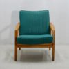 Set of Two Midcentury German Beech Wood Lounge Chairs from Knoll Antimott Set of Two Midcentury German Beech Wood Lounge Chairs from Knoll Antimott