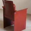 Set of Four 20th Century Tito Agnoli Model Korium Burgundy Leather Armchairs