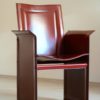 Set of Four 20th Century Tito Agnoli Model Korium Burgundy Leather Armchairs