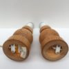 Set of Two Midcentury Swedish Small Solid Pine Table Lamp Base