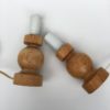 Set of Two Midcentury Swedish Small Solid Pine Table Lamp Base