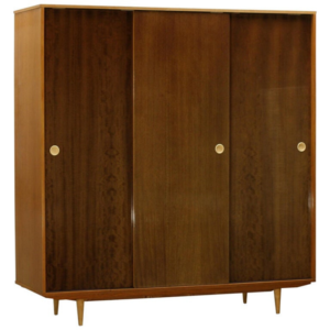 Midcentury Polished Ash Wardrobe