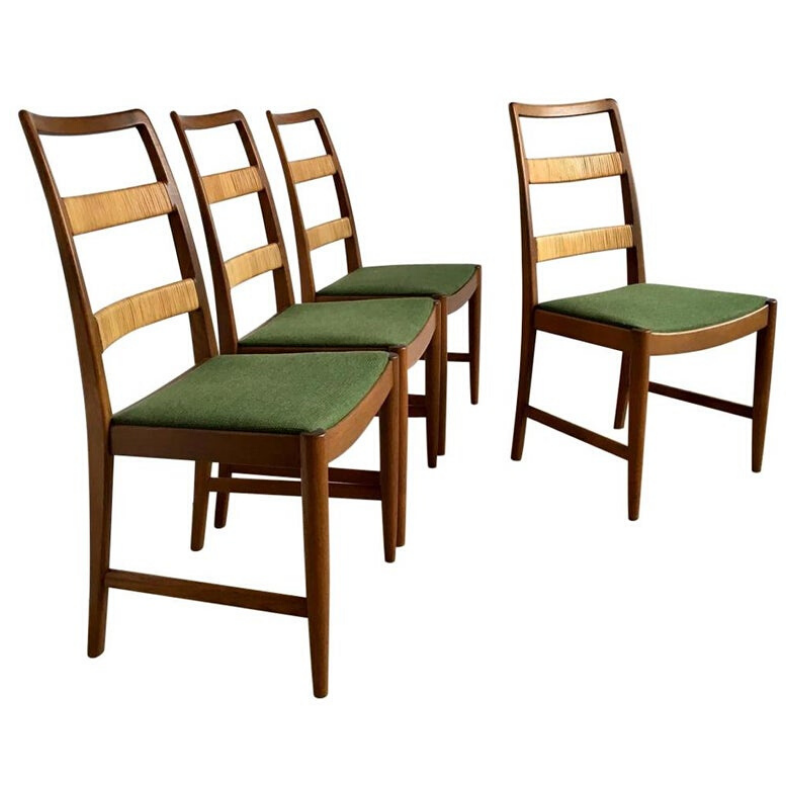 Midcentury Swedish Oak Chairs by Bertil Fridhagen for Bodafors, Set of 4, 1961